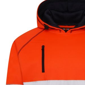 New Arrival of 2026 High Visibility Jacket 4 <b>Zips</b> Hoodie Work <b>Zip</b> <b>Hooded</b> Top SweatShirts Windbreaker hoodie - Product Image 3