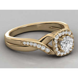 Anillo Solitario de Oro de 10K para Mujer con Diamante Cultivado en Laboratorio - Product Image 4