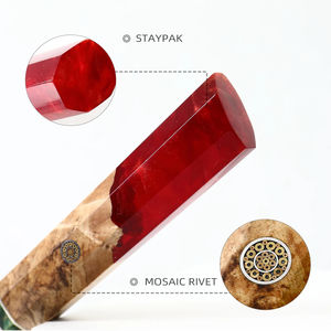 Cuchillo de Cocina Profesional Japonés de 8 Pulgadas, Acero de Damasco, Mango de Madera Estabilizada - Product Image 2