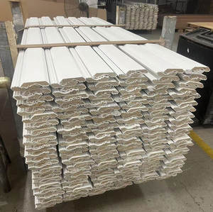 Zócalo de Madera Maciza de Diseño Moderno <span class=keywords><strong>Gasso</strong></span>, MDF con Unión Dentada, Pino Radiante, Imprimación Blanca, Resistente a la Putrefacción, 2.4 m de Longitud - Product Image 6