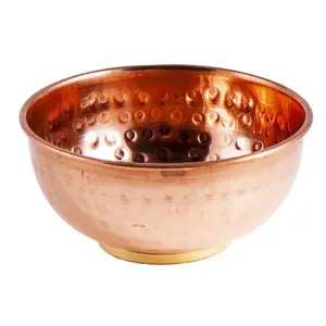 Manufacturer Supplier Hammered Design kitchen Accessories Copper Finished Metal Salad Bowls Premium Nuts Serving Bowl