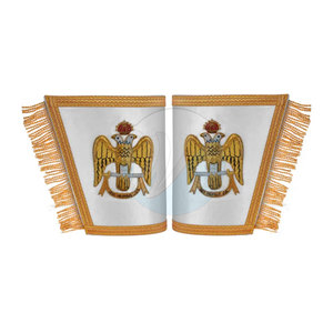 ปลอกแขน Masonic สีพื้นทำจากปากีสถาน - Product Image 1