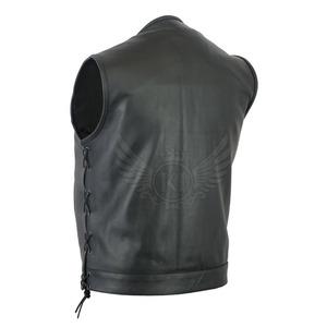 Bonne qualité 100% cuir fait mode gilet prix raisonnable hommes vêtements gilet en cuir en Stock - Product Image 2
