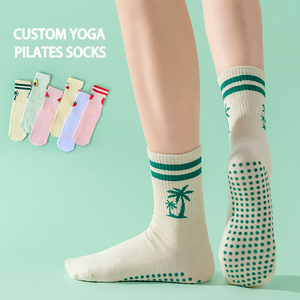 Các Nhà Sản Xuất Crew Thể Thao Yoga Vớ Grippy Phụ Nữ Tùy Chỉnh Grip Vớ Biểu Tượng Tùy Chỉnh Chống Trượt Pilates Vớ - Product Image 1