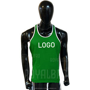 เสื้อกล้ามออกกำลังกายเล่นกีฬาของผู้ชายเสื้อกล้ามผ้าคอตตอนแขนกุดถักแบบปรับแต่งได้ - Product Image 2