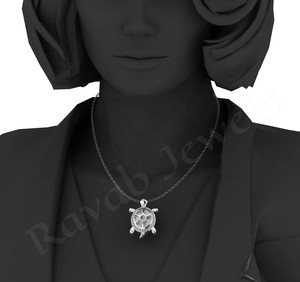 Venta al por mayor de plata esterlina 925 de Grado Superior 26mm chapado en oro forma de tortuga compromiso encanto joyería encontrar componente - Product Image 6