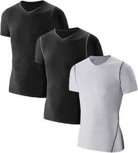 Camiseta Deportiva para Hombre, de Secado Rápido, Ajustada, para Fisicoculturismo, de Poliéster, Camisetas de Fitness para Hombre, Camisetas de Gimnasio para Hombre - Product Image 3