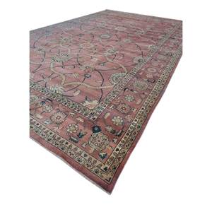 Alfombras Clásicas Florales de Lana Aalam, Rojo Naranja, Anudadas a Mano, Diseño Rectangular 3D para Pasillo, Alfombra para Sala de Estar, Tamaño 9x12 - Product Image 2