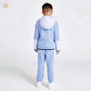 Enfants Survêtement Marque Logo Coton Polyester Garçons Tech Polaire Survêtement Full Zip Hoodie Joggers Sweatpants Survêtement - Product Image 4