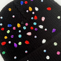 Nouveau bonnet unisexe d'hiver imperméable à l'eau avec broderie 3D Y2k, couleur unie, avec logo personnalisé, 100% acrylique tricoté