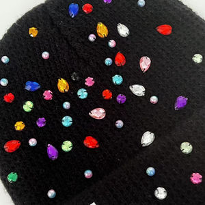 Nueva moda Unisex invierno tejido Y2k Color sólido Beanie Hat con logotipo personalizado Beanie sombreros 100% acrílico tejido Beanie - Product Image 3