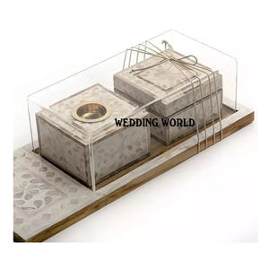 Mubkhar en bois avec plateau en acrylique porte-encens de luxe fait à la main de qualité supérieure décoration de table Bakhoor en bois - Product Image 3