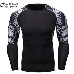 Camiseta de Compresión Deportiva Transpirable con Estampado Personalizado al por Mayor para Hombre, de Alta Calidad - Product Image 5