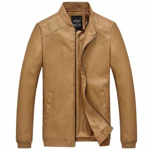 เสื้อแจ็คเก็ตหนัง PU สำหรับผู้ชาย สไตล์มอเตอร์ไซค์ สำหรับฤดูใบไม้ผลิและฤดูใบไม้ร่วง พร้อมซับในขนแกะ ดีไซน์หนังทันสมัย - Product Image 4