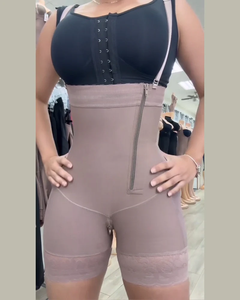 Cremallera lateral Control de barriga Melocotón Butt Strap Fajas Panty Ajuste Vendaje elástico Cintura Entrenador Postparto Body Wrap Shaper Cintura - Product Image 1