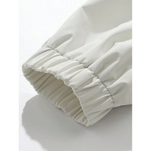 OEM al por mayor 100% algodón Unisex impermeable de manga larga con cremallera frontal chaqueta sólida personalizada chaqueta cortavientos de invierno - Product Image 2