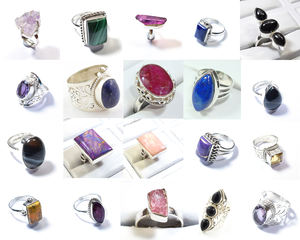 Birthstone Rings 925 Sterling Silver Wholesale Handmade Jewelry Factory Made Jaipur India - Product Image 3