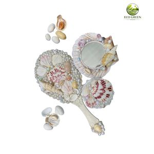 Vietnam Handmade Natural Seashell Hand <b>Mirror</b> Pearl Decorative <b>Vanity</b> <b>Mirror</b> Beach Coastal Wedding Gift Manufacturer OEM - Product Image 6