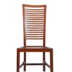 SOLOBEAT Modern Solid Wood Restaurant Dining Chair for Villa Use with Vertical Slatted Back Design - Product Image 5