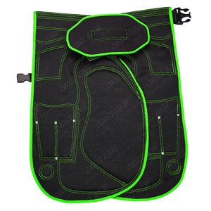 Adjustable farrier chaps horse leather apron with 4 knife pocket & Ergonomic <b>foam</b>-<b>padded</b> Farrier gear apron for horse hoof care - Product Image 5