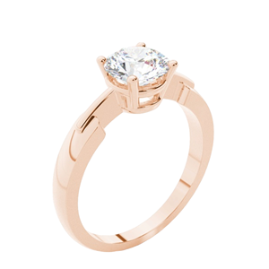 1.00 CT แหวนหมั้นเพชรที่โตในแล็บธรรมชาติ14K โรสโกลด์โซลิแทร์เครื่องประดับสำหรับงานเลี้ยงที่ได้รับการรับรองมาตรฐานด้านการตัดน่ารัก IGI - Product Image 3