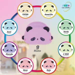 Lampada LED Panda per bambini, 1W RGB (GSC 202800011) - Product Image 3