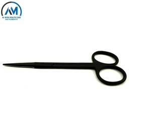 Ciseaux à iris droits dentelés 11.5cm, instruments chirurgicaux en acier inoxydable de haute qualité - Product Image 5