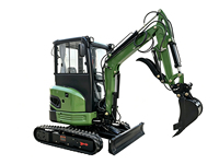 Mini-excavatrice à chenilles CASDE 2,6 tonnes à queue zéro, avec pompe et moteur hydrauliques contrôlés par PLC, moteur EPA Euro 5 pour ferme et jardin
