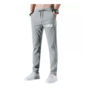 Pantalones deportivos informales de cintura alta para hombre, pantalones deportivos de lona transpirables, impermeables, para entrenamiento físico, estampado, holgado - Product Image 4