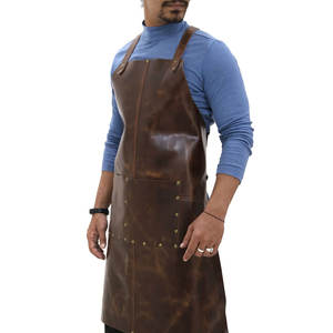 Delantal de soldador de Color marrón de cuero Pu personalizado 2025, delantal de trabajo de soldadura de cuero suave de alta calidad para hombres hecho por Pakistán - Product Image 5