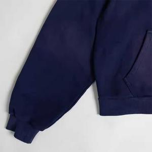 Survêtement d'hiver pour hommes de haute qualité 100% coton sweat à capuche recadrée lavage à l'acide Logo personnalisé High Street Style survêtement décontracté solide - Product Image 4