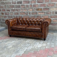 Heiß verkaufendes Buff Leder Chesterfield Sofa