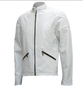 Venta caliente nueva moda de los hombres ligeros a prueba de viento chaqueta de cuero de alta calidad - Product Image 1