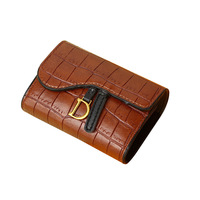 Portefeuille pour femme, nouveau modèle 2025, best-seller, exquis, haut de gamme, multi-cartes, petit format, luxe léger, motif crocodile, niche