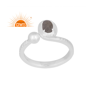 แหวนอัญมณีลาบราดอไรต์ธรรมชาติปรับได้เครื่องประดับเงินแท้ปรับได้สำหรับผู้หญิงของขวัญล่าสุด - Product Image 1