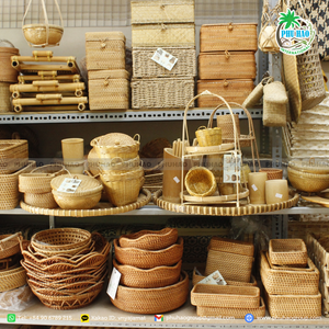 VENTA CALIENTE Exportación de Vietnam Cesta de almacenamiento de ratán hecha a mano Perfecta para cualquier espacio con alta calidad - Product Image 3