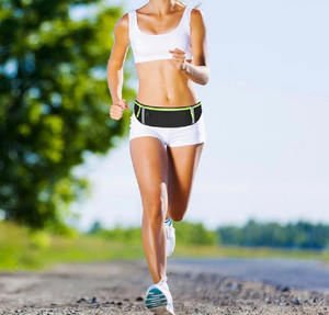 Cinturón reflectante impermeable ajustable para correr con bolsillos con cremallera OEM/ODM Fitness Jogging riñonera para bebé teléfono llaves bolsa - Product Image 5