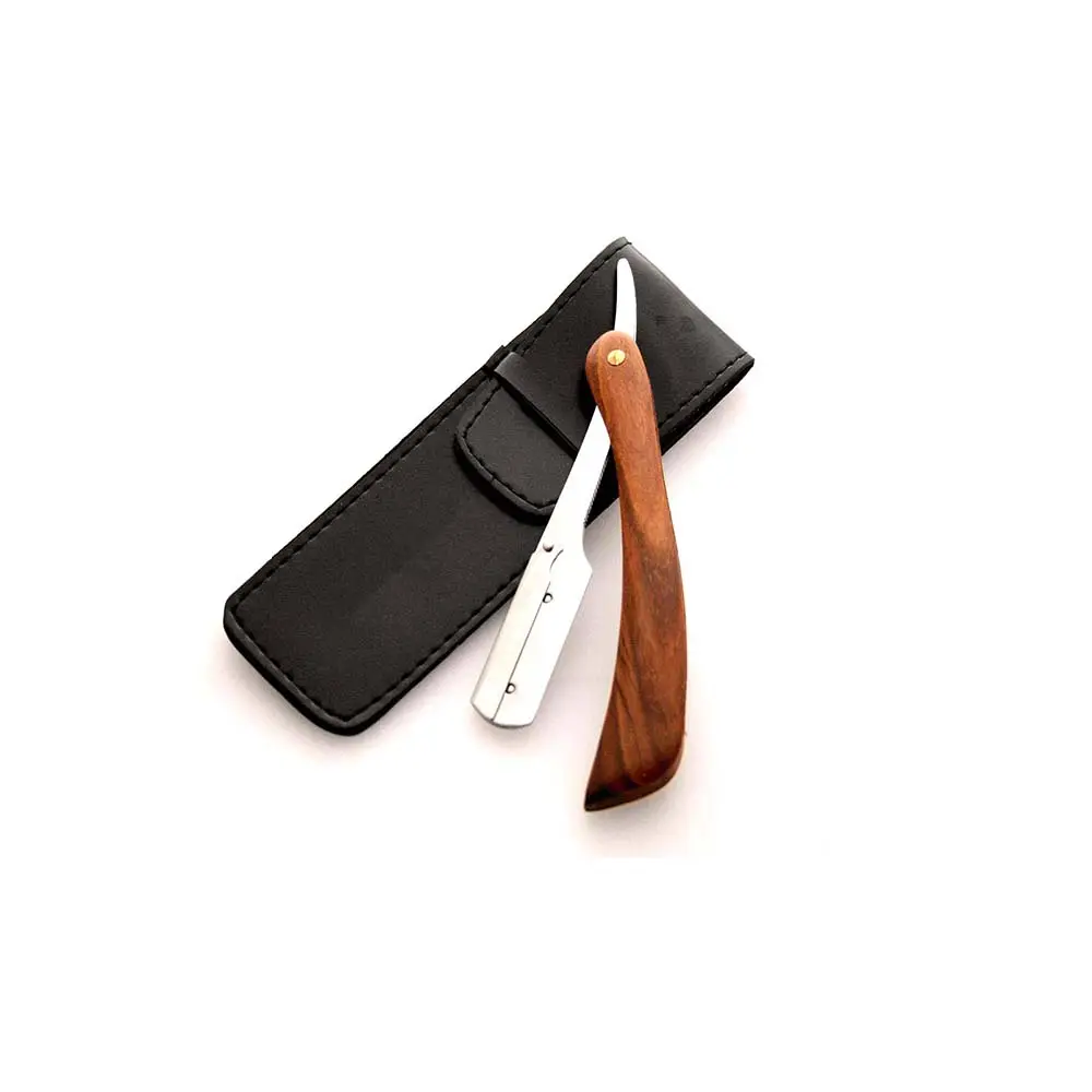 حلاقة من الخشب الخالص ، شفرات حلاقة للحلاقة في الحلق (coolcut) + شفرات وحقيبة مجانية (1500)