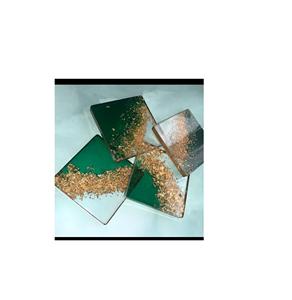 Sous-verre en résine durable de 5 mm d'épaisseur avec un design moderne et luxueux, résistant à la chaleur pour un usage quotidien, protégeant les tables des marques d'eau - Product Image 1