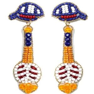 ต่างหูสตั๊ดรูปฟุตบอลต่างหูสำหรับวันแข่งขันกีฬาสุดเท่2025ทำด้วยมือแบบโบฮีเมียนเม็ดลูกปัด - Product Image 4