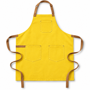 Tablier classique écologique sans manches en toile 100% coton avec plusieurs poches pour la cuisine et l'usage quotidien - Product Image 6