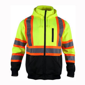 Customizable <b>Hi</b> <b>Vis</b> Winter Workwear Construction Safety <b>Jacket</b> Reflective Detail Casual Style Zipper Closure for Security Wear - Product Image 1