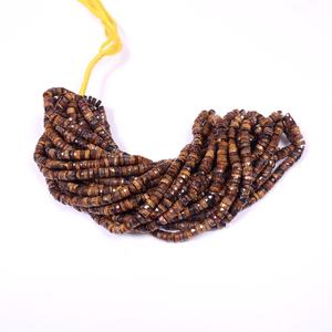 Cuentas de Ojo de Tigre Natural Facetadas en Forma de Neumático, Heishi, de 6-7 mm, Cuentas de Piedras Preciosas en Forma de Rueda para la Fabricación de Joyas, de Fabricante Indio - Product Image 2