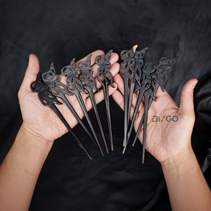 Palo de pelo de mariposa de cuerno de búfalo Natural para mujer superventas accesorios de peinado de moda al por mayor de Vietnam - Product Image 5