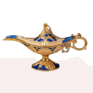 Lámpara decorativa de Aladino de latón de alta calidad con Color azul cielo y acabado pulido para decoración del hogar Metal Aladdin Chirag - Product Image 2