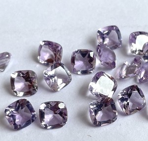 Améthyste rose naturelle 7mm coussin coupe à facettes de qualité supérieure-coussin améthyste rose pierre précieuse en vrac - Product Image 3