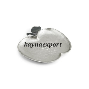 Bol en métal poli doré de qualité supérieure en forme de pomme, plateau de table, décoration de table, bol décoratif pour mariage et fête - Product Image 2