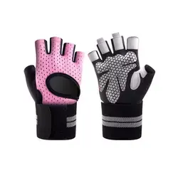 Gants de gym personnalisés avec support de poignet pour hommes femmes gants d'haltérophilie rembourrés paume gants d'entraînement de fitness exercice - Product Image 3