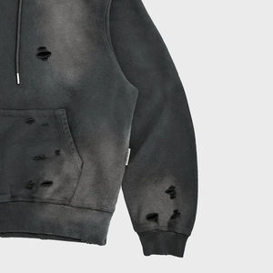 Sudadera con Capucha Personalizable para Hombre, de Algodón, con Bordado Desgastado por el Sol, Tejido de Punto, Logotipo y Talla Personalizados, Todos los Colores Disponibles - Product Image 5