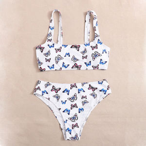 Ensemble bikini 2 pièces écologique pour femme 2025 avec appliques en dentelle et strass à pampilles – Vente en gros - Product Image 1